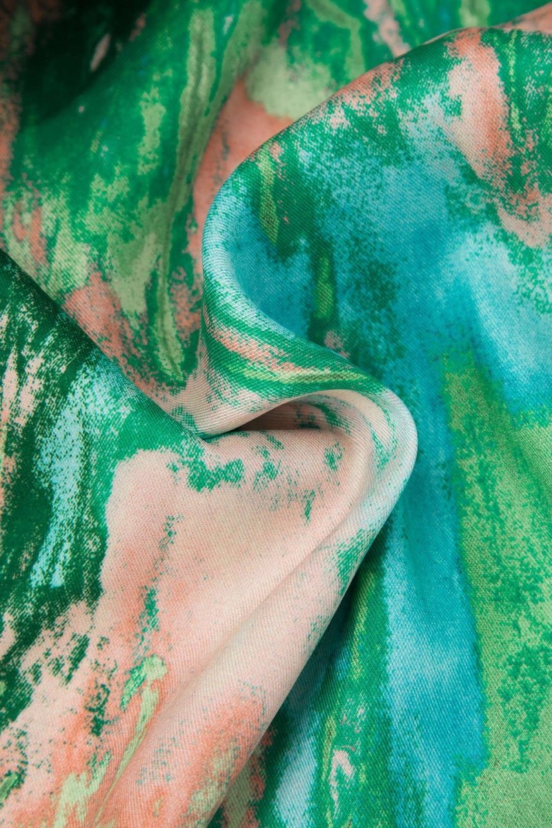 Inna | Marble Print High-Waisted Straight Leg Pants