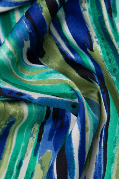 Inna | Marble Print High-Waisted Straight Leg Pants