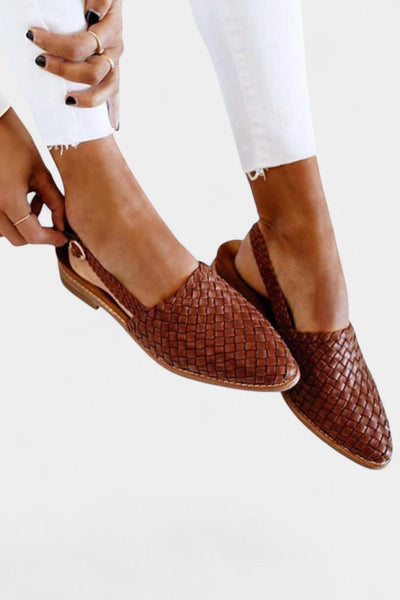 Isadora | Handwoven Pointed Toe Flats