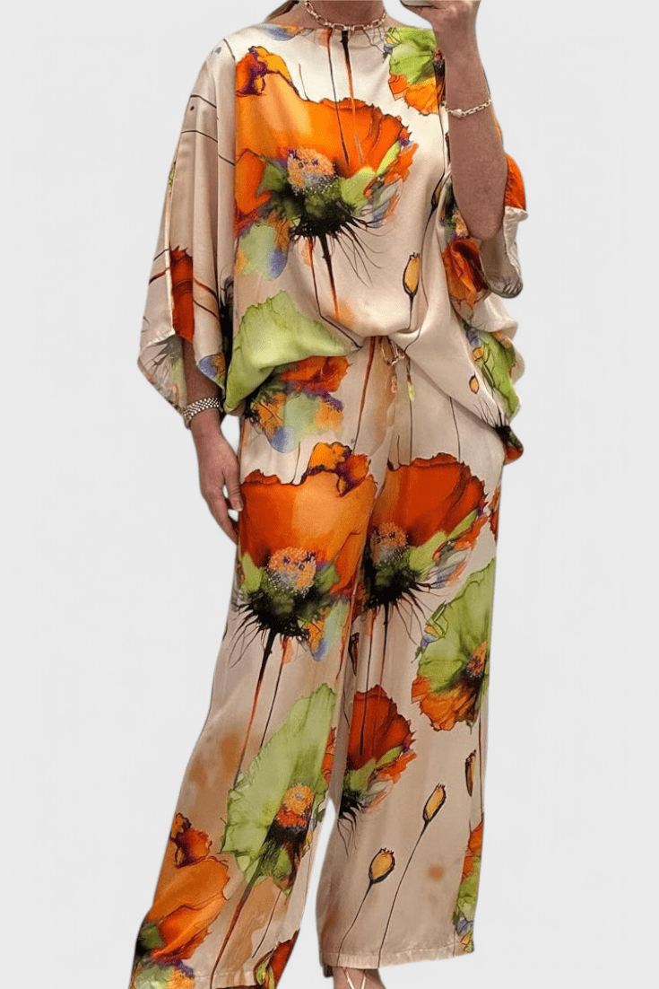 Karoline | Floral Two-Piece Set with Relaxed Fit