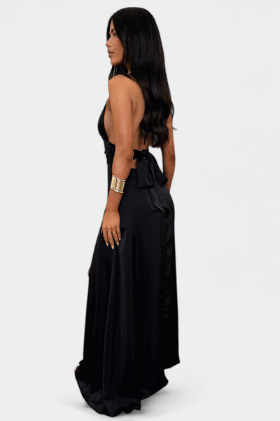 Latisha | Halter Neck High-Slit Dress