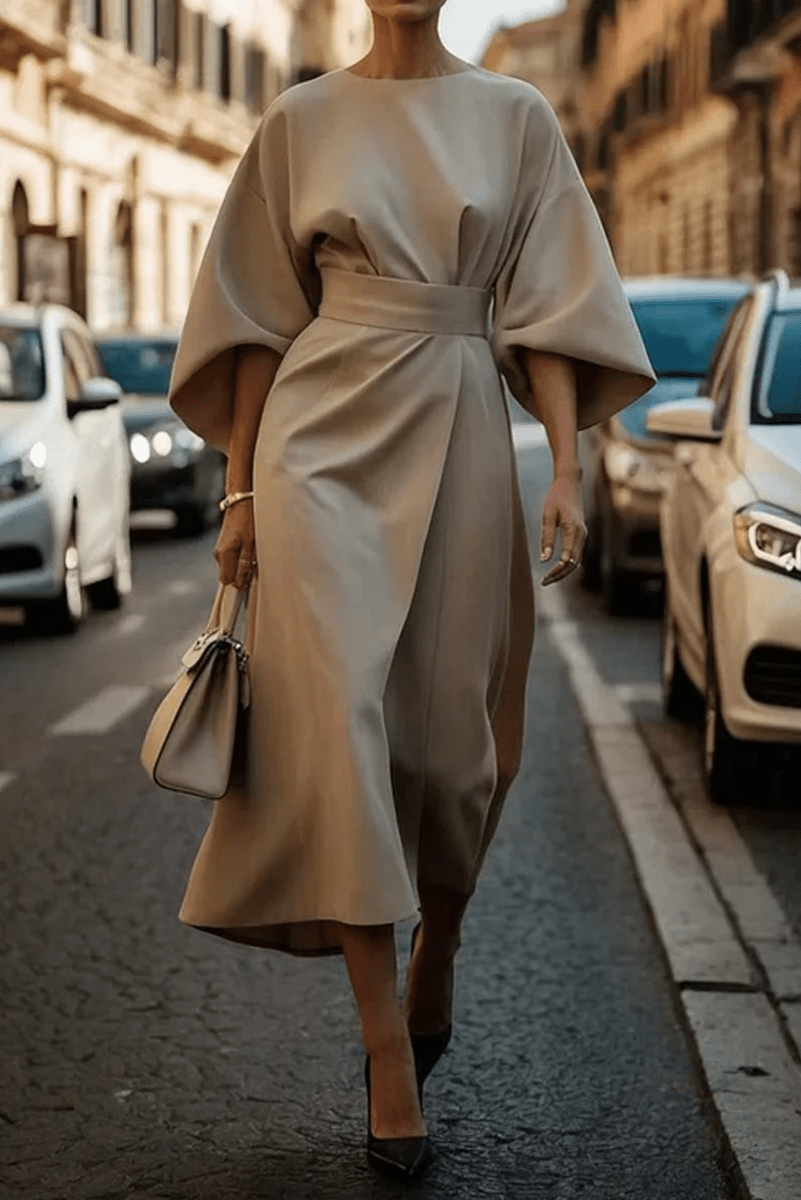 LILIANA |  CLASSIC LANTERN SLEEVE DRESS