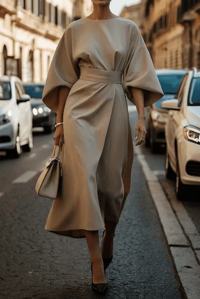 LILIANA |  CLASSIC LANTERN SLEEVE DRESS