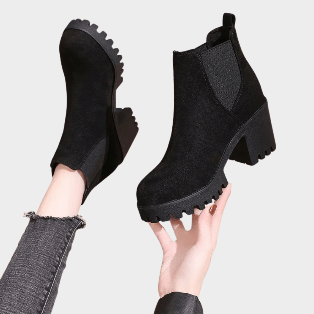 Marley | Block Heel Short Boots