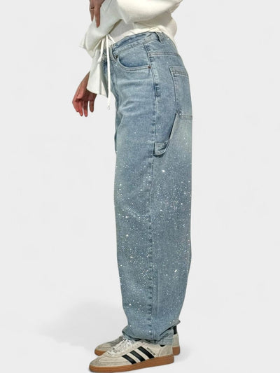 Mary | Diamond-Embellished Balloon Jeans