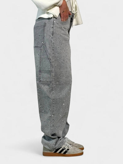 Mary | Diamond-Embellished Balloon Jeans