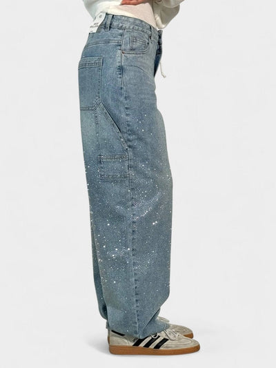 Mary | Diamond-Embellished Balloon Jeans