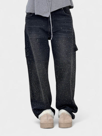 Mary | Diamond-Embellished Balloon Jeans