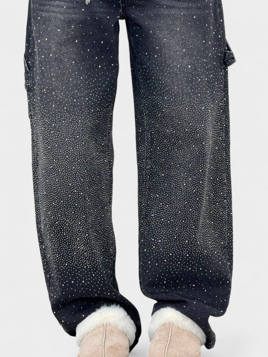 Mary | Diamond-Embellished Balloon Jeans