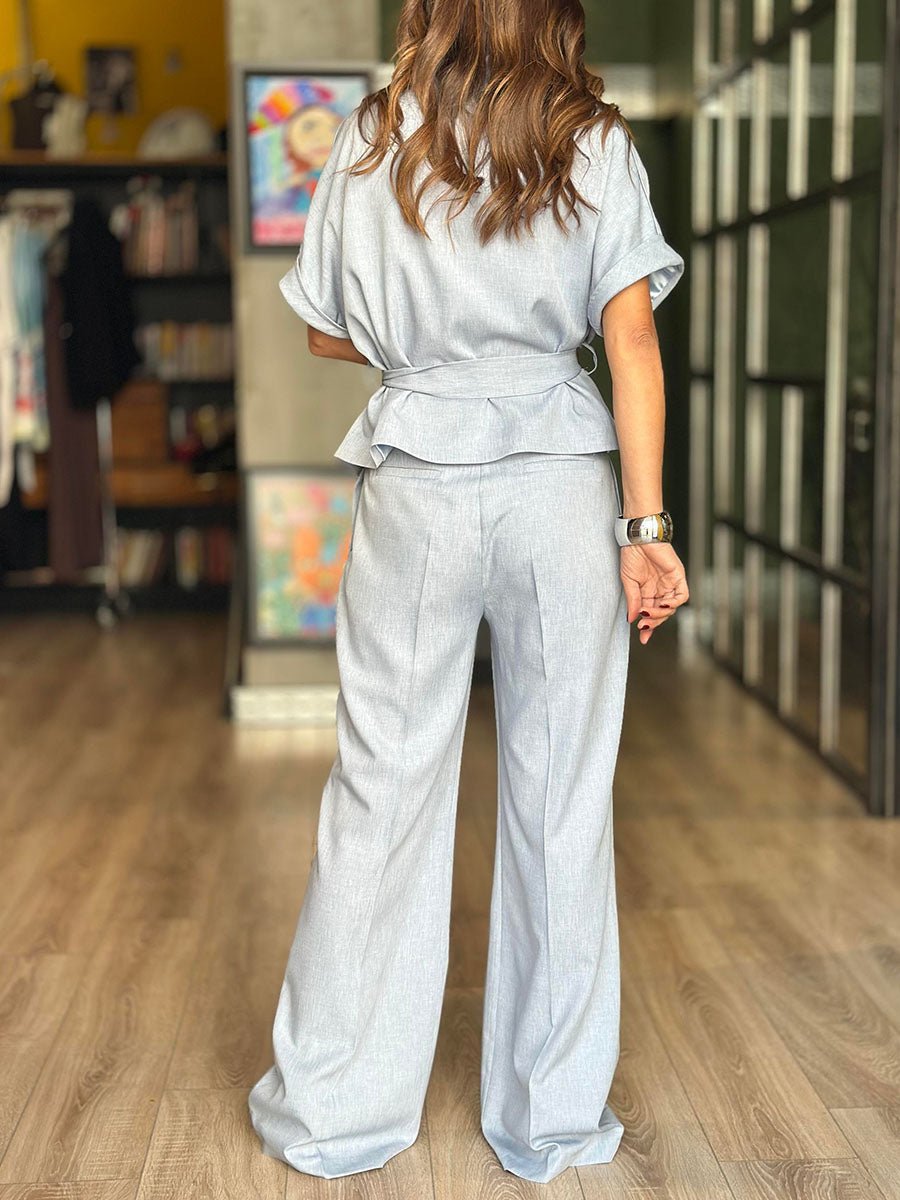 Mira | Belted Wide-Leg Pant Set