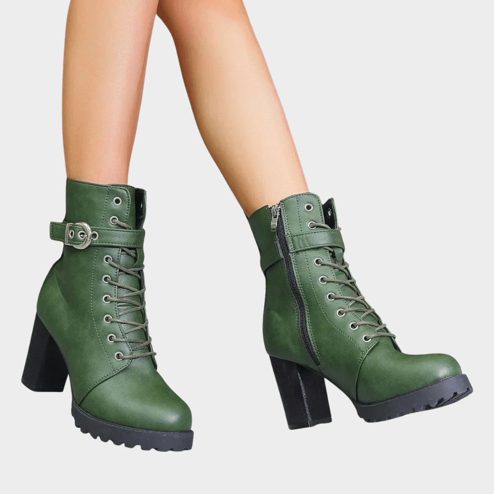 Quinn | Flared Heel Ankle Boots