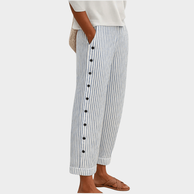 REA | COMFORTABLE STRIPED CASUAL PANTS