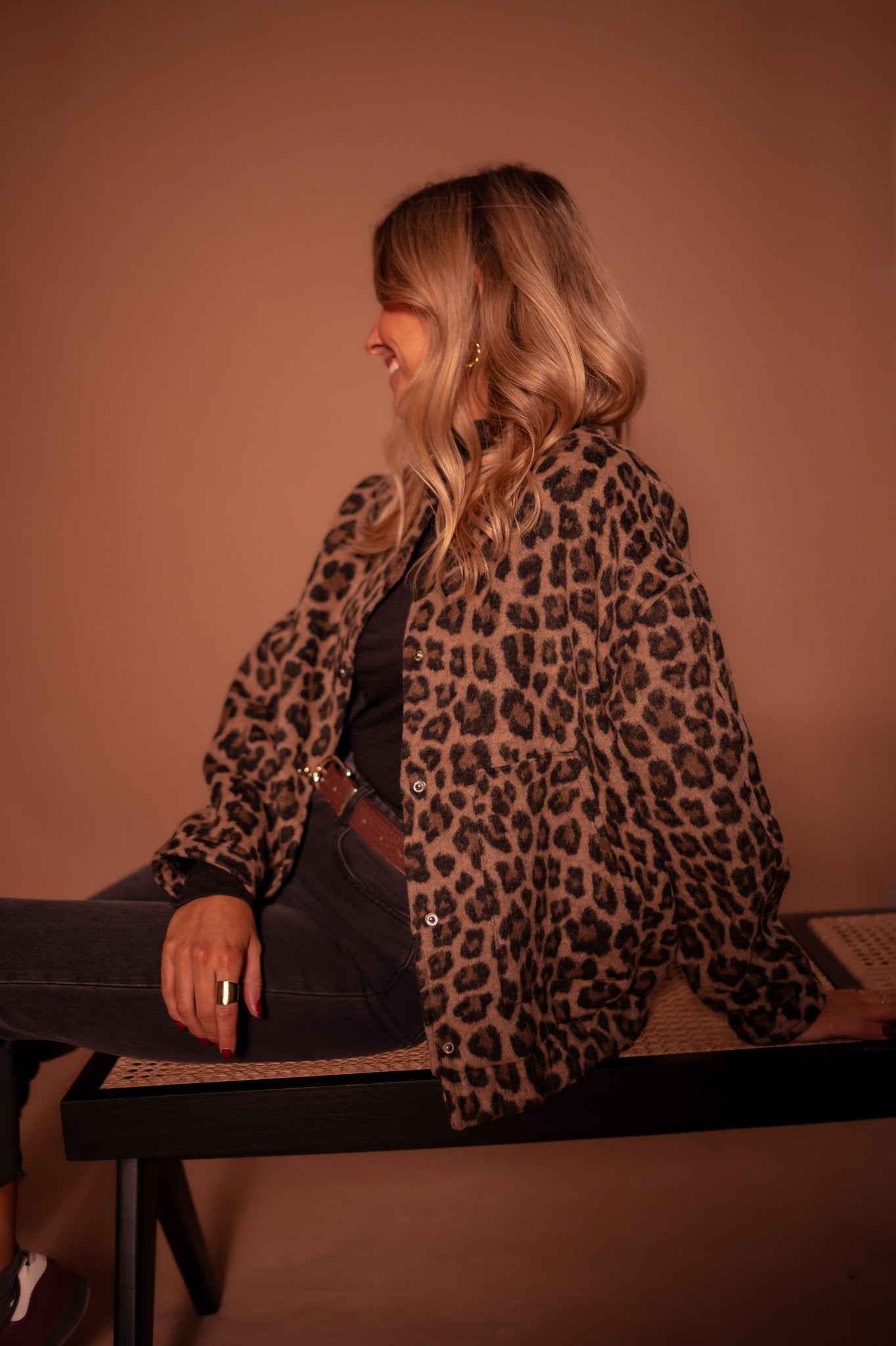 Rita Leopard Print Trendy Jacket