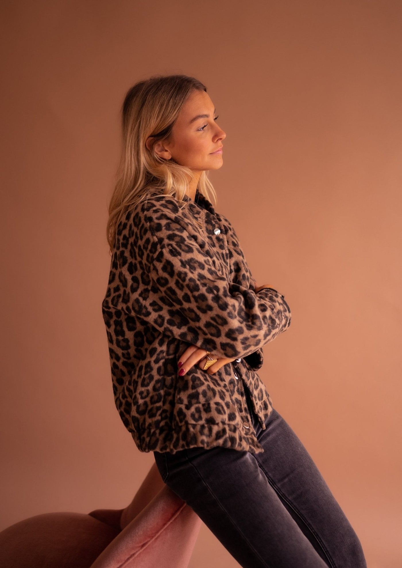 Rita Leopard Print Trendy Jacket
