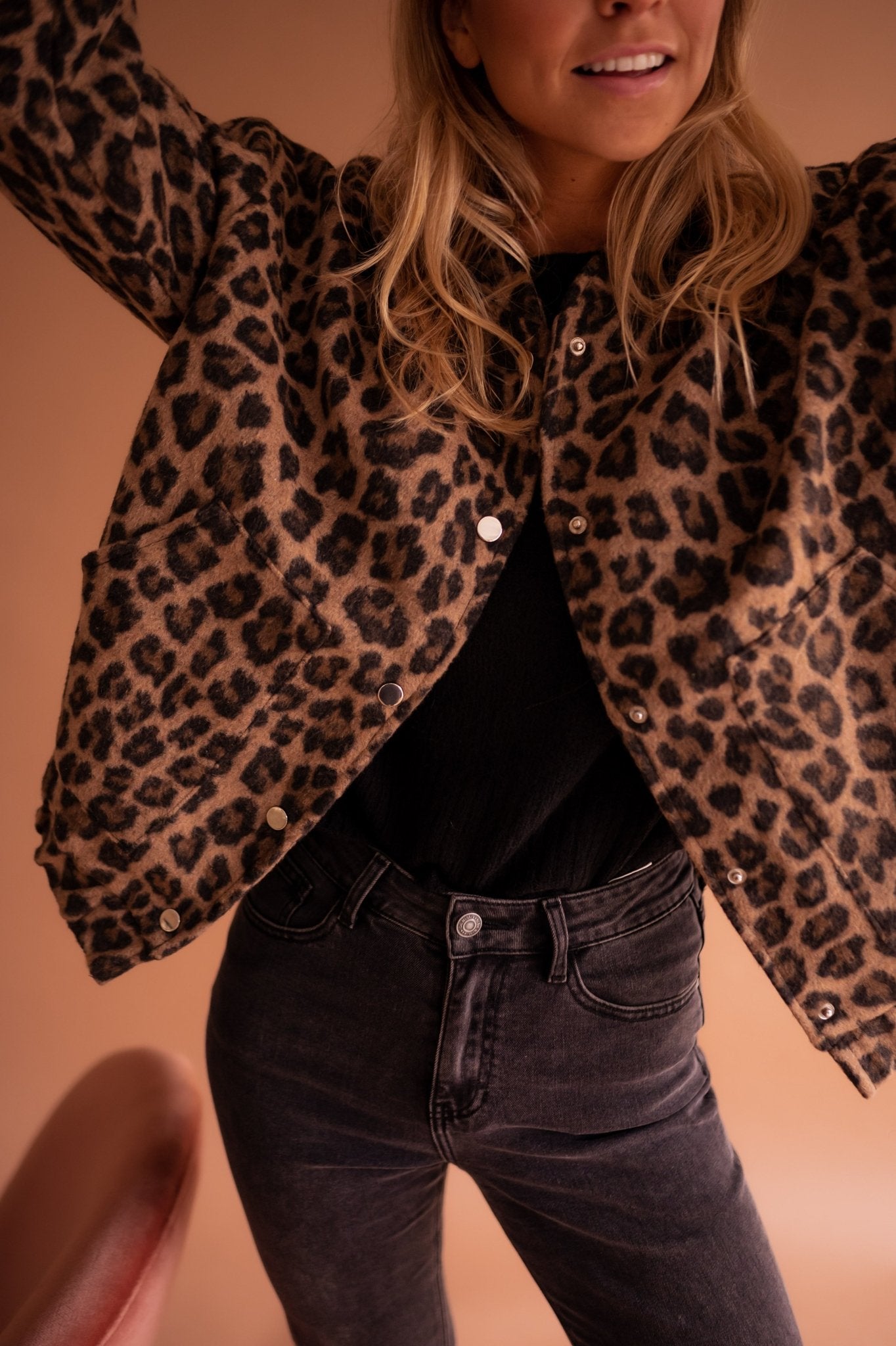 Rita Leopard Print Trendy Jacket