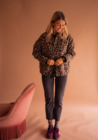 Rita Leopard Print Trendy Jacket