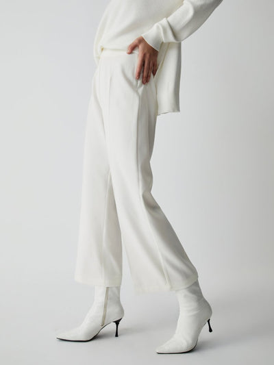 Semi-Sheer Wide Leg Culotte Pants
