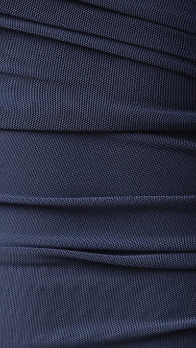 Serina | One-Shoulder Ruffle Mesh Maxi Dress