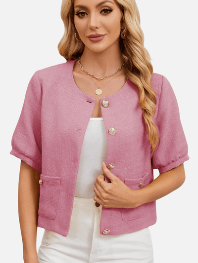 Vivienne | Cropped Tweed Blazer Jacket